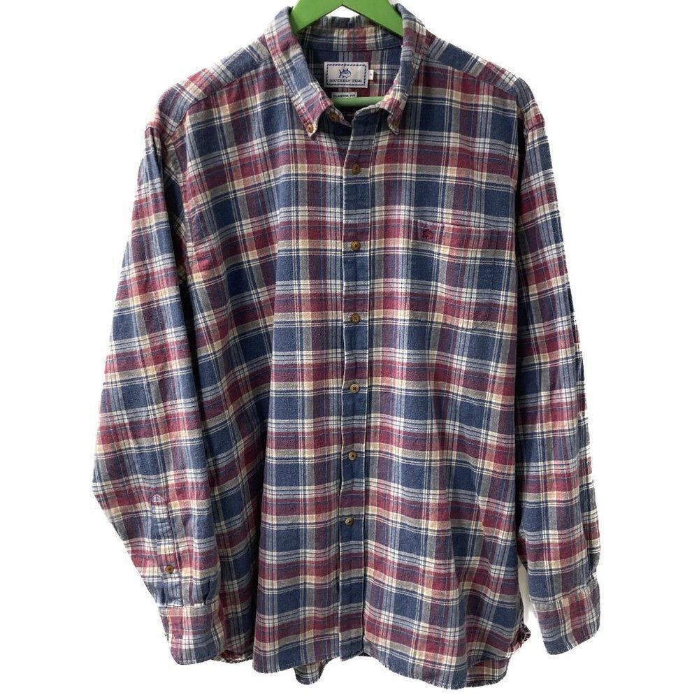 Southern Tide Multicolored Flannel Shirt Size XL - Picture 7 of 7